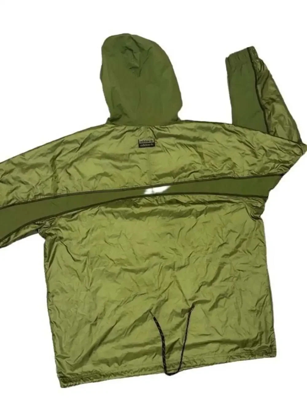 Adidas Originals R.Y.V. Blocked 2.0 Windbreaker Jacket Olive Green Mens Pullover